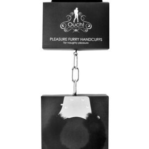 Shots Ouch Furry Pleasure Handcuffs - Black