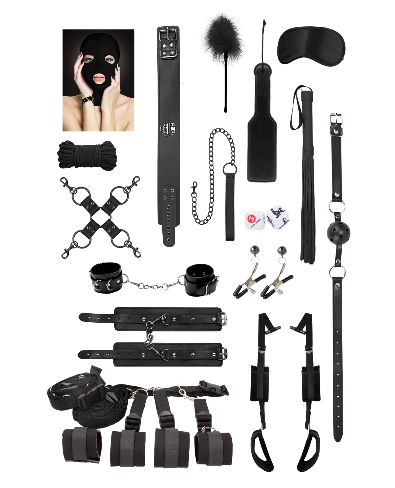 Shots Advanced Bondage Kit - Black - Image 4