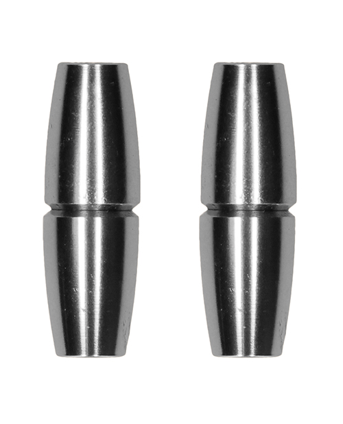 Shots Ouch Sensual Cylinder Magnetic Nipple Clamps - Silver - Image 3