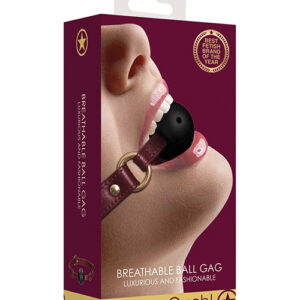 Shots Ouch Halo Breathable Ball Gag - Burgundy