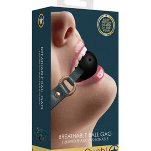 Shots Ouch Halo Breathable Ball Gag - Green