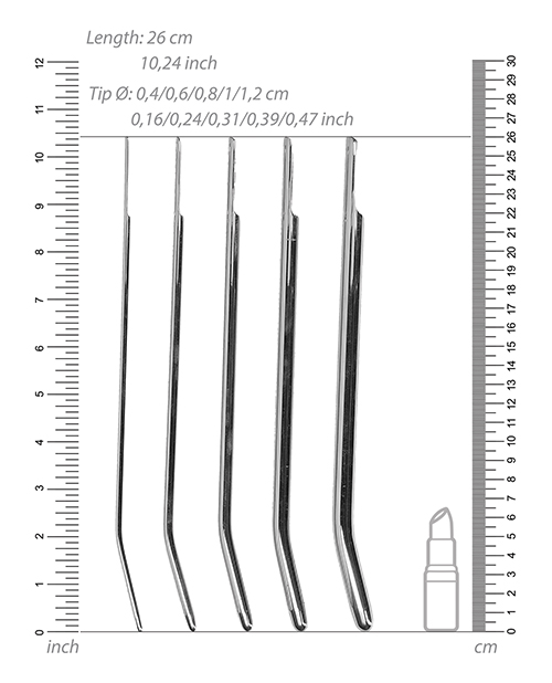 Shots Ouch Urethral Sounding Metal Dilator Set - Image 4