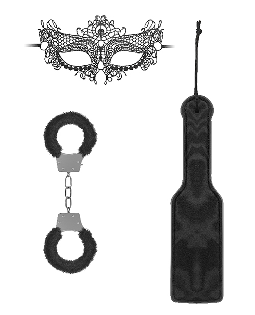 Shots Ouch Black & White Introductory Bondage Kit #3 - Black - Image 4