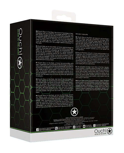 Shots Ouch Chest Bulldog Harness - Glow in the Dark L/XL - Image 3