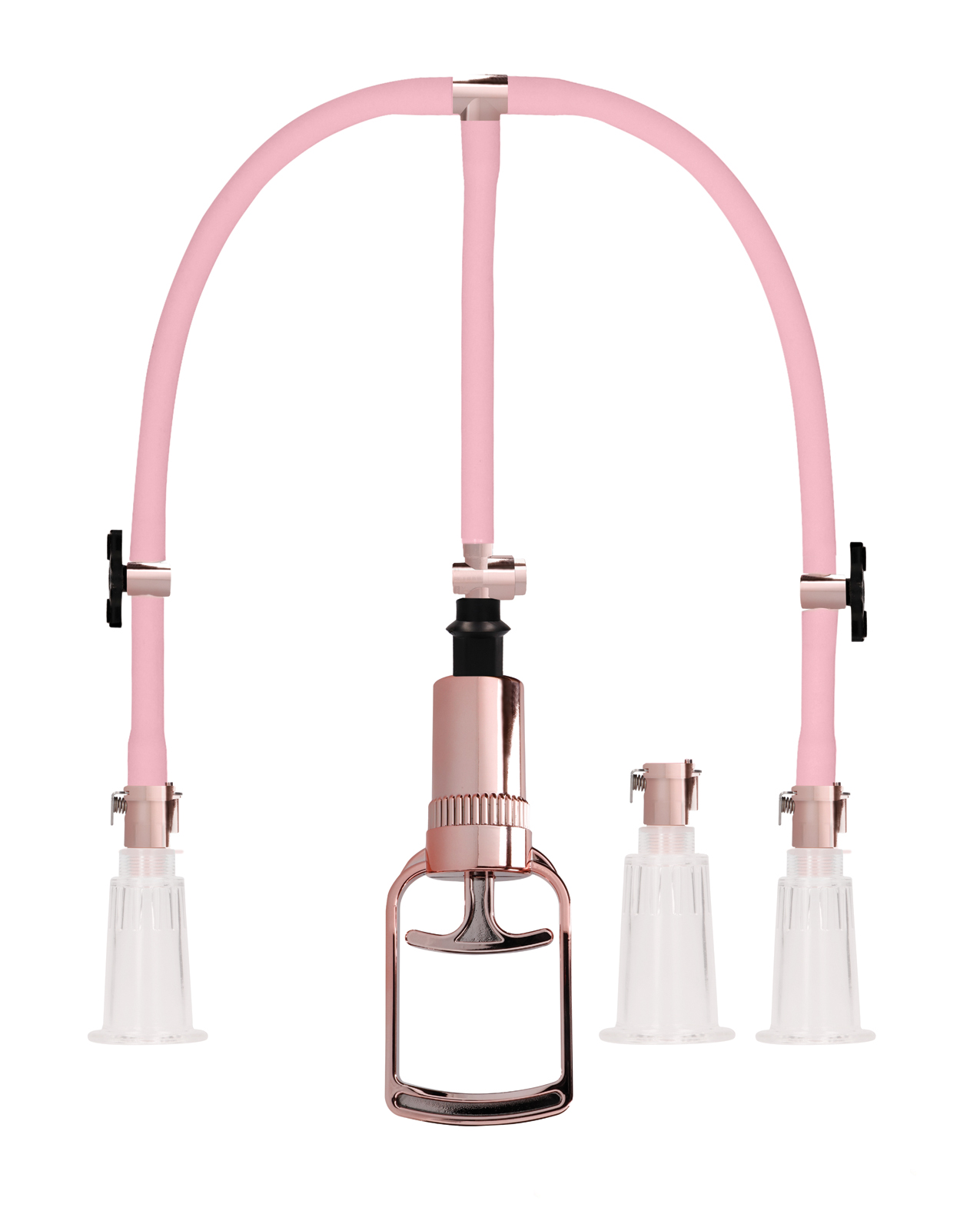 Shots Pumped Clitoral & Nipple Pump Set - Medium Rose Gold - Image 4