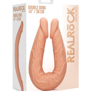 Shots RealRock 14" Double Dong - Flesh