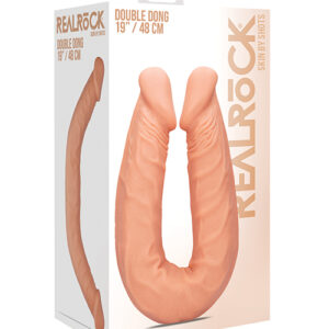 Shots RealRock 18" Double Dong - Flesh