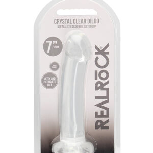 Shots RealRock Crystal Clear 7" Dildo - Transparent