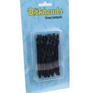 Shots The Dickheads Groom Toothpicks - Black