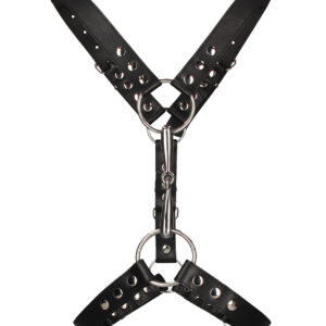 Shots Uomo Men's Harness w/Metal Bit - Black