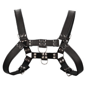 Shots Uomo Chest Bulldog Harness Large/XLarge - Black