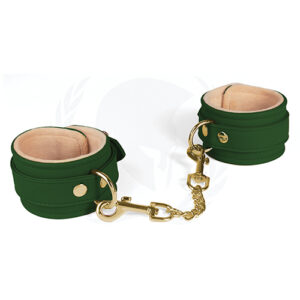 Spartacus PU Ankle Cuffs w/Plush Lining - Green
