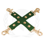 Spartacus PU Hog Tie w/Gold Hardware - Green