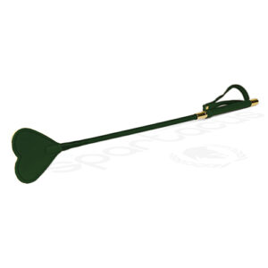 Spartacus PU Riding Crop w/Plush Heart Shape Tip - Green