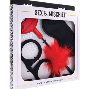 Sex & Mischief Ex's & Oh's Kiss Kit - Red/Black