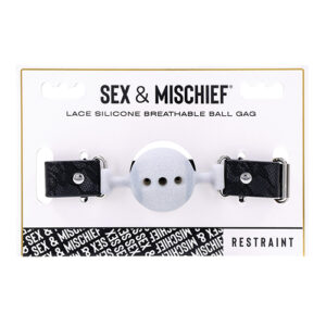 Sex & Mischief Lace Silicone Breathable Ball Gag
