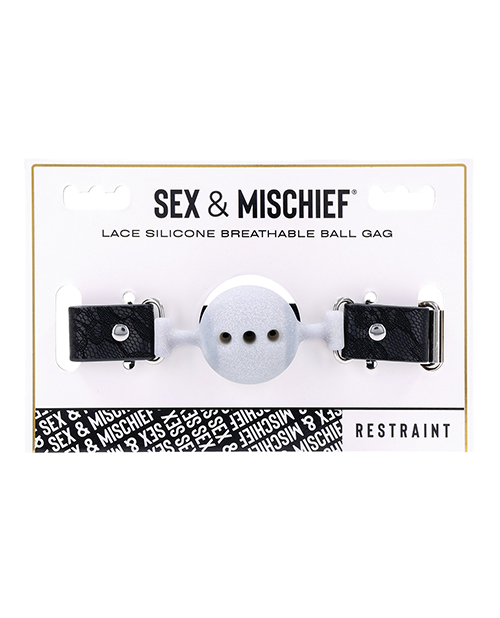 Sex & Mischief Lace Silicone Breathable Ball Gag