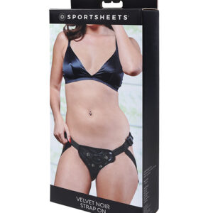 Sportsheets Velvet Noir Strap-On - Black