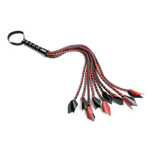 Saffron Braided Flogger - Red/Black