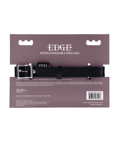 Edge Interchangeable Ring Gag - Black - Image 5