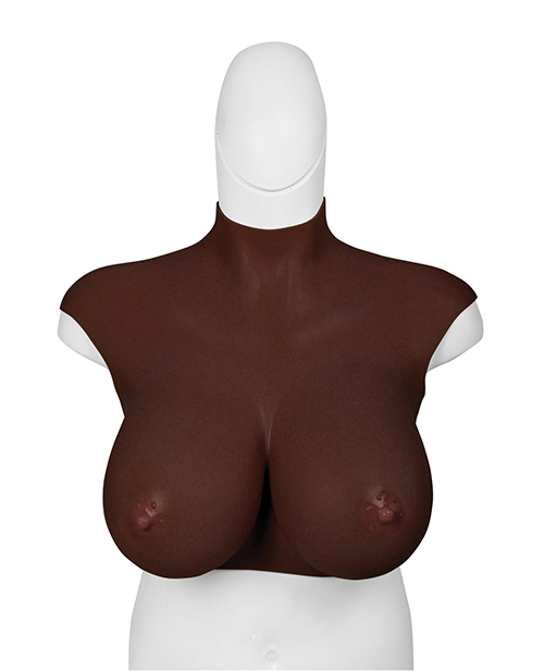 XX-DREAMTOYS Ultra Realistic H Cup Breast Form Extra Large - Black - Image 3
