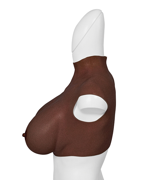 XX-DREAMTOYS Ultra Realistic H Cup Breast Form Extra Large - Black - Image 4