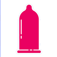 Illustration of a red fire extinguisher icon with a blue background.