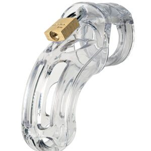 The Curve 3 3/4" Curved Cock Cage & Lock Set - Clear