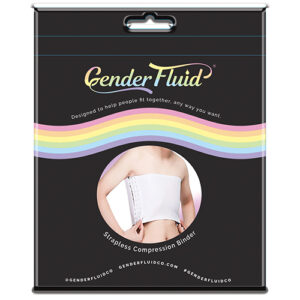Gender Fluid Strapless Chest Compression Binder - M White
