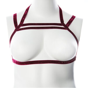 Gender Fluid Sugar Coated Harness - S-L Raspberry Glitter