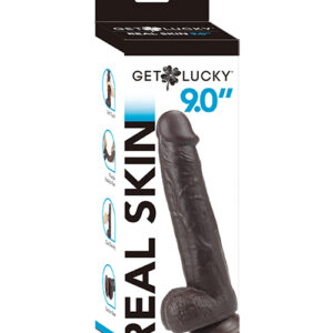 Get Lucky 9.0" Real Skin Series - Dark Brown