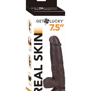 Get Lucky 7.5" Real Skin Series - Dark Brown