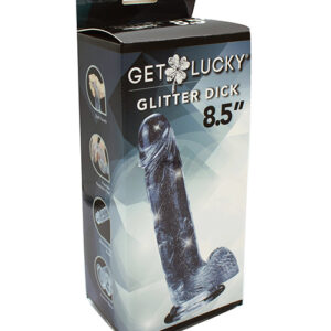Get Lucky 8.5" Real Skin Glitter Dick - Clear