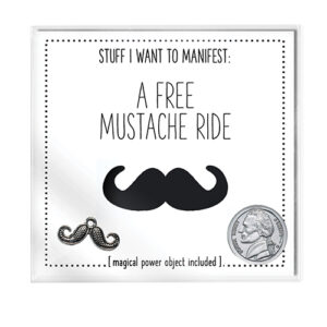 Warm Human A Free Mustache Ride Mini Card & Charm