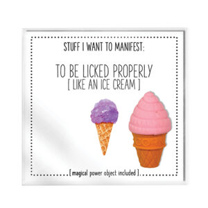 Warm Human To Be Licked Properly Mini Card & Charm