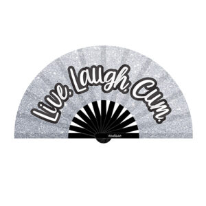 Wood Rocket Live Laugh Cum Fan - Silver Glitter