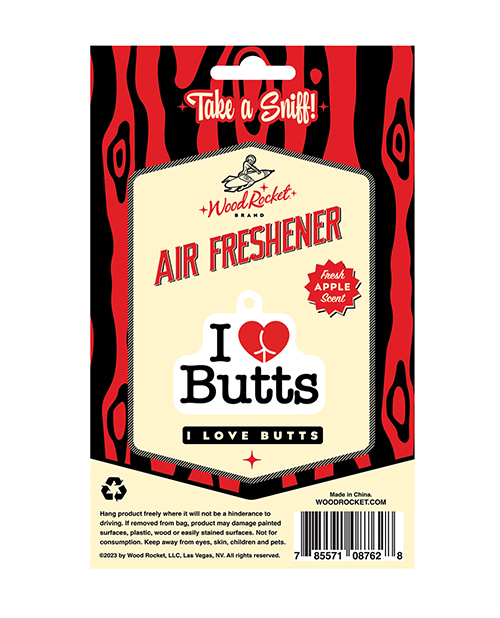 Wood Rocket I Love Butts Air Freshener - Apple - Image 4