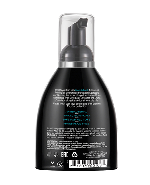 Wicked Sensual Care Foam N Fresh Anti-Bacterial Foaming Toy Cleaner - 8 oz - Image 3