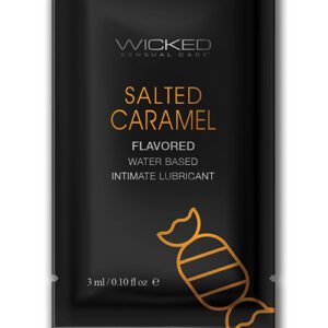 Wicked Sensual Care Aqua Waterbased Lubricant - .1 oz Salted Caramel