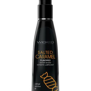 Wicked Sensual Care Aqua Waterbased Lubricant - 4 oz Salted Caramel
