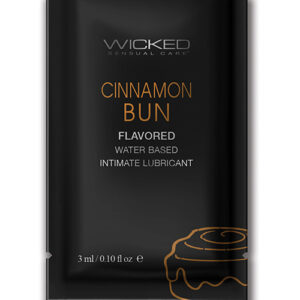 Wicked Sensual Care Aqua Waterbased Lubricant - .1 oz Cinnamon Bun
