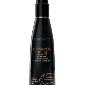 Wicked Sensual Care Aqua Waterbased Lubricant - 4 oz Cinnamon Bun