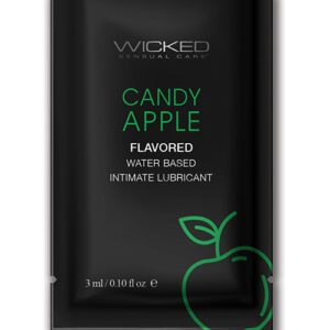 Wicked Sensual Care Aqua Waterbased Lubricant - .1 oz Candy Apple