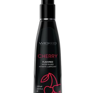 Wicked Sensual Care Aqua Water Based Lubricant - 4 oz Cherry