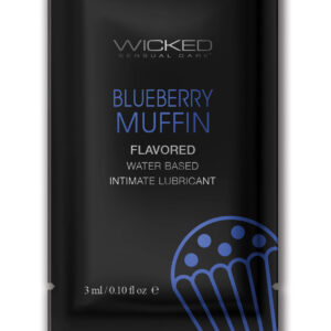 Wicked Sensual Care Water Based Lubricant - .1 oz Blueberry Muffin