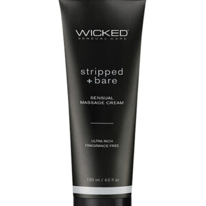 Wicked Sensual Care Stripped & Bare Unscented Massage Cream - 4 oz