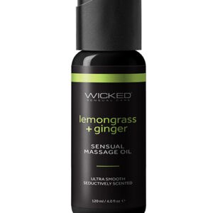 Wicked Sensual Care Lemongrass & Ginger Massage Oil - 4 oz