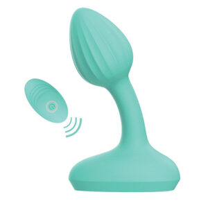 Pink Elephant Dreamer Rechargeable Vibe w/Remote - Aqua