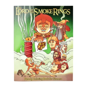 Colorful cartoon cover featuring whimsical characters inspired by fantasy themes, with smoke and humorous elements.