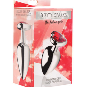 Booty Sparks Red Heart Gem - Large Anal Plug